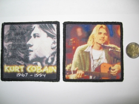 Nirvana - Kurt Cobain  ofsetová nášivka po krajoch obšívaná  cca. 9x9cm  cena za 1ks!!!